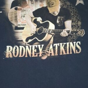 Size L 2011 Rodney Atkins T Shirt Adult Black Small S Country Singer Artist Grap